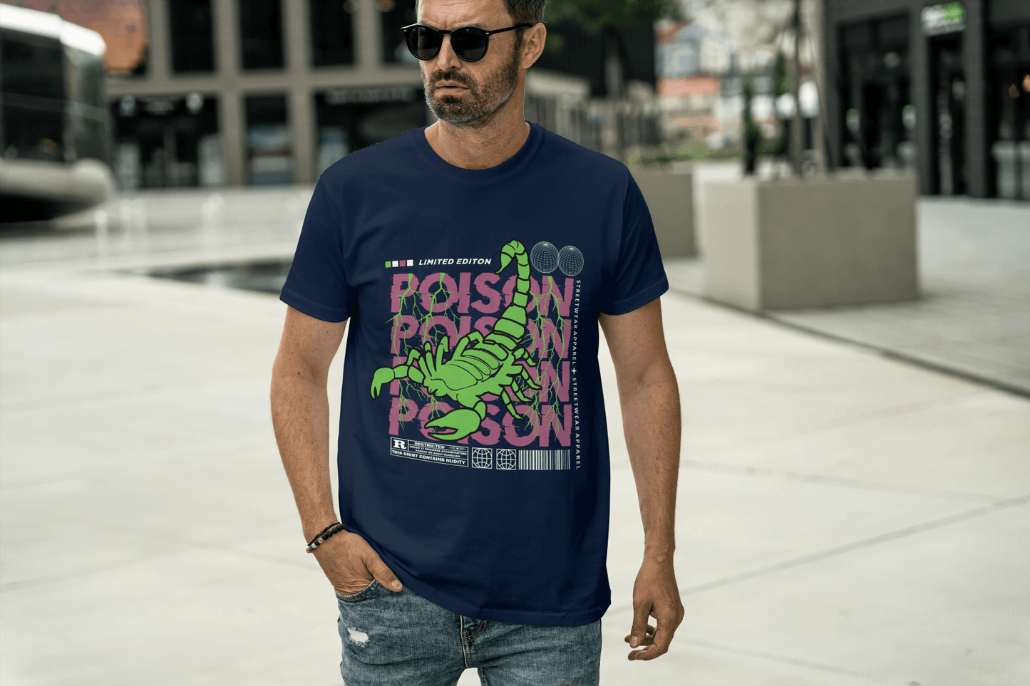 Poison Scorpion Graphic: Limited Edition Streetwear - Essentia Attire