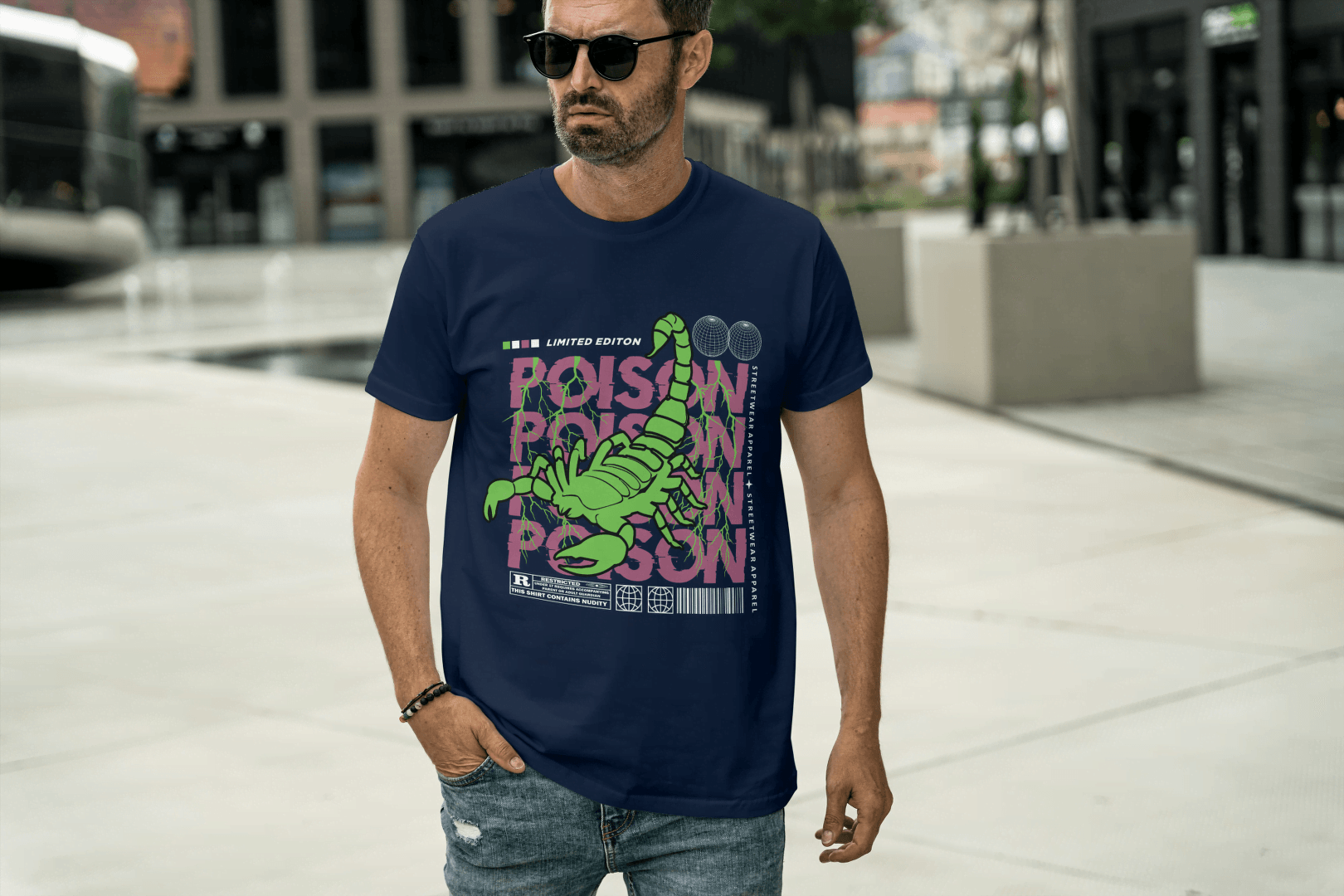 Poison Scorpion Graphic: Limited Edition Streetwear - Essentia Attire