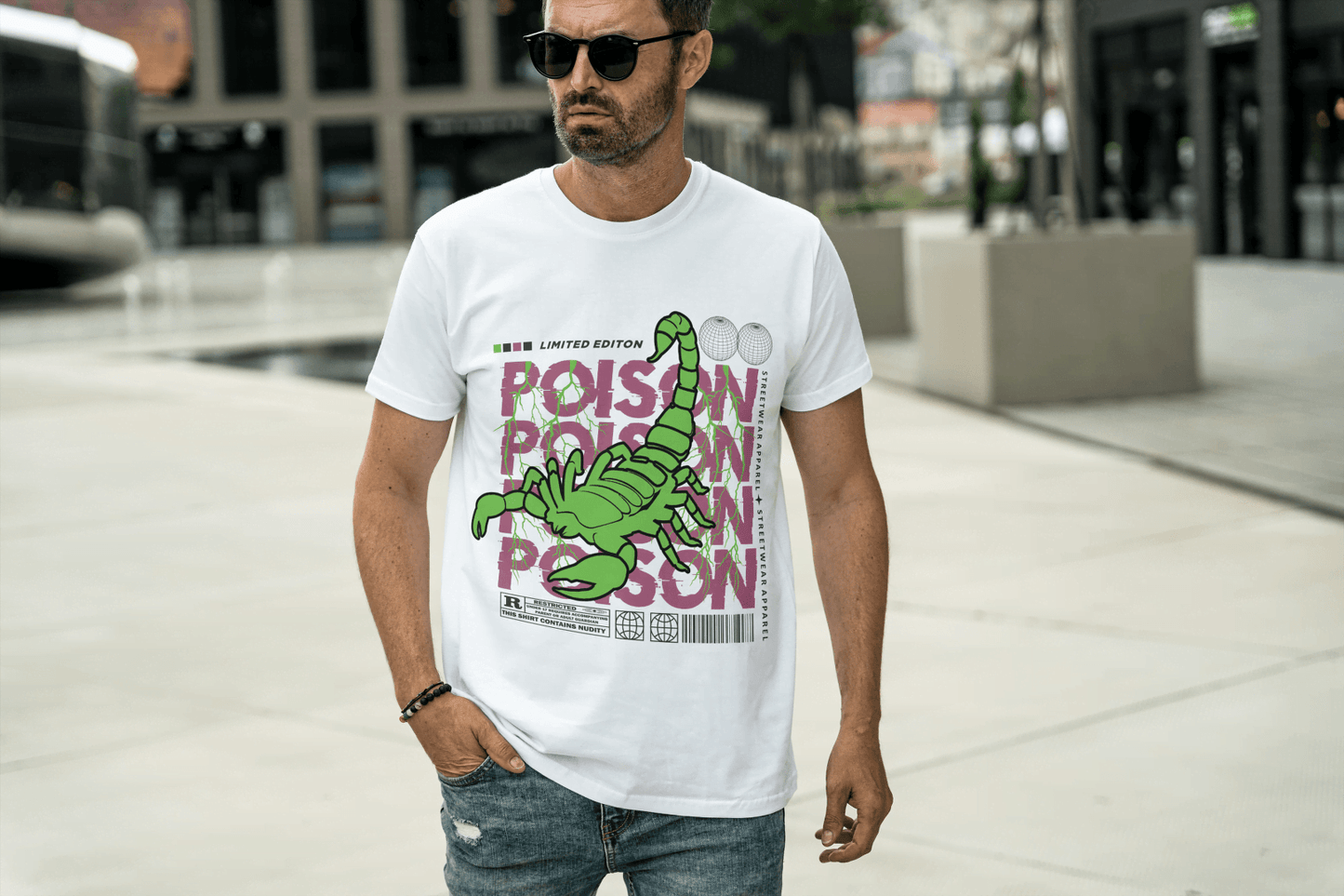 Poison Scorpion Graphic: Limited Edition Streetwear - Essentia Attire