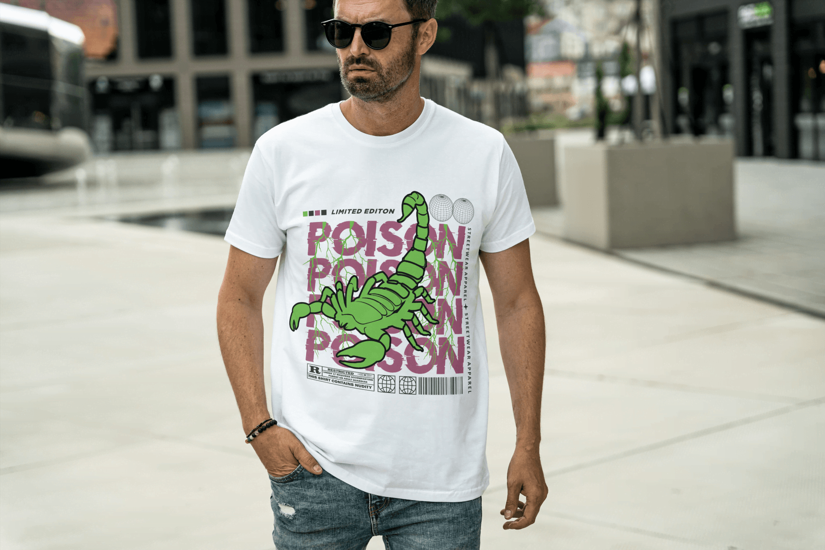 Poison Scorpion Graphic: Limited Edition Streetwear - Essentia Attire