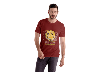 Positive Vibes Smiley Face: Streetwear Style Graphic Tee - Essentia Attire