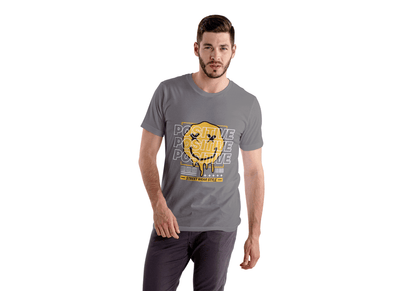 Positive Vibes Smiley Face: Streetwear Style Graphic Tee - Essentia Attire