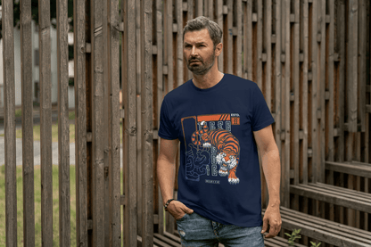 Tiger Art: Japanese Style Wildlife Tee - Essentia Attire