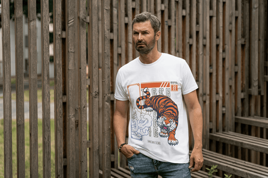 Tiger Art: Japanese Style Wildlife Tee - Essentia Attire