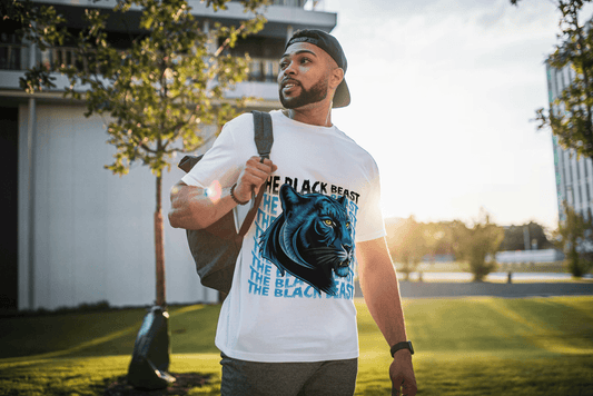 Black Beast: Blue Eye Panther Power Tee - Essentia Attire