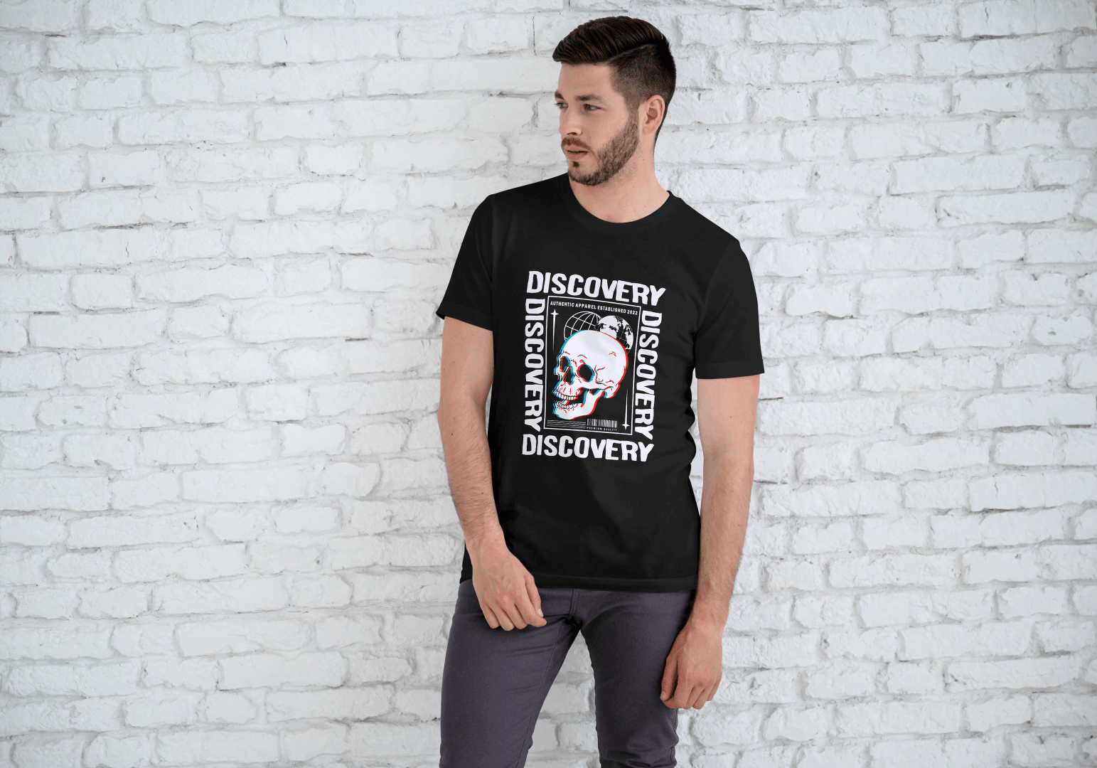 Discovery Skull Streetwear: Exploration Graphic Tee - Essentia Attire