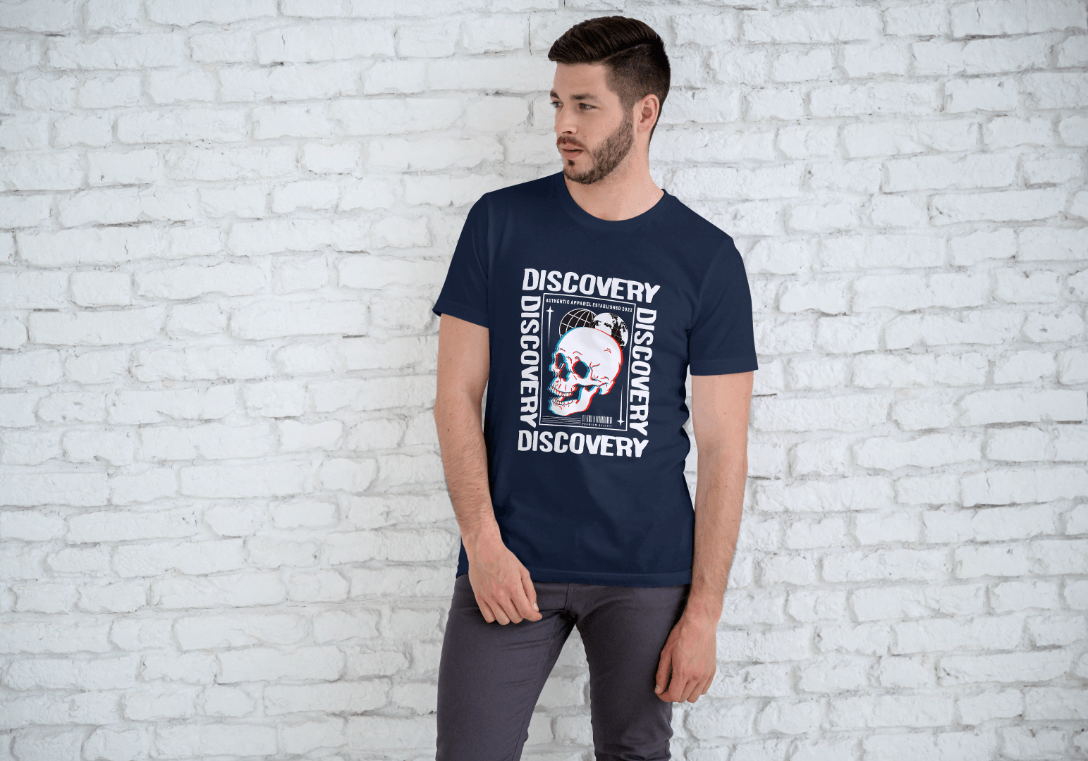 Discovery Skull Streetwear: Exploration Graphic Tee - Essentia Attire