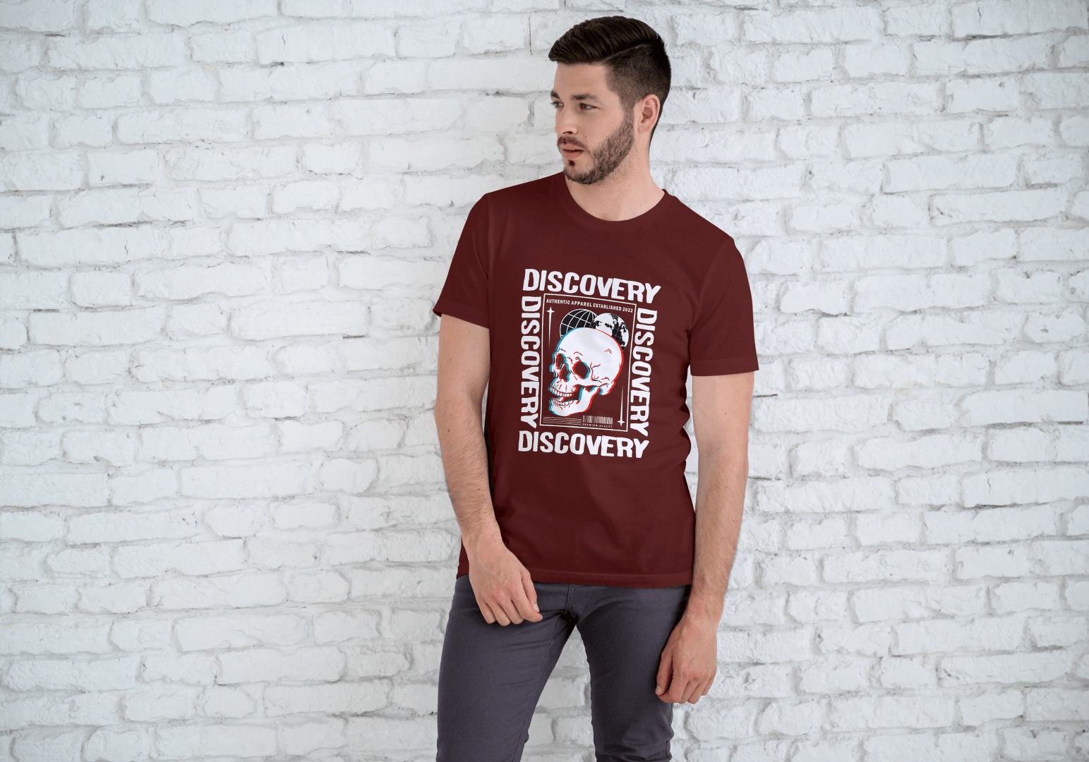 Discovery Skull Streetwear: Exploration Graphic Tee - Essentia Attire