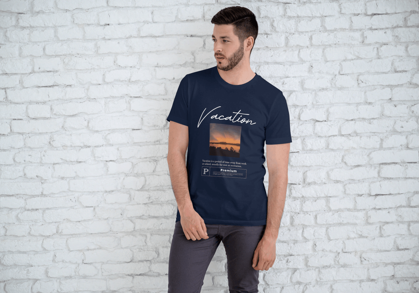 Vacation Sunset Graphic: Relaxing Travel Tee - Essentia Attire