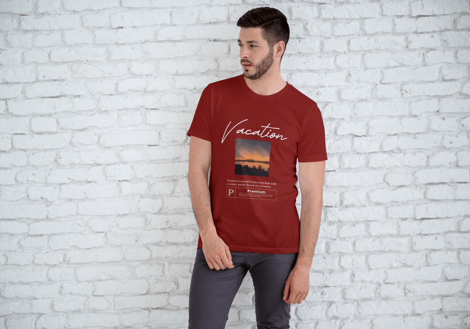 Vacation Sunset Graphic: Relaxing Travel Tee - Essentia Attire