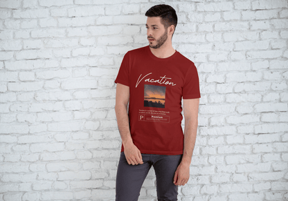 Vacation Sunset Graphic: Relaxing Travel Tee - Essentia Attire