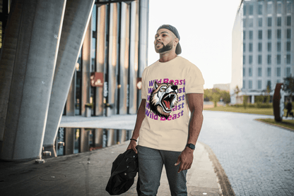 Wild Beast Wolf Howl: Aggressive Wolf Gradient Tee - Essentia Attire