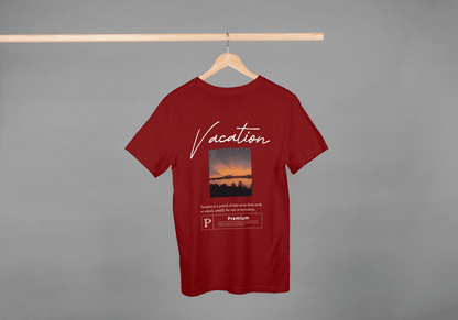 Vacation Sunset Graphic: Relaxing Travel Tee - Essentia Attire