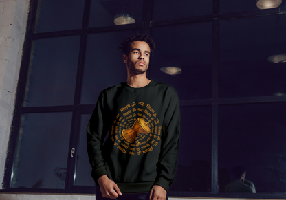 Sacred Damru Music Instrument Sweatshirt | Hindu Devotional Wear & Religious Gift