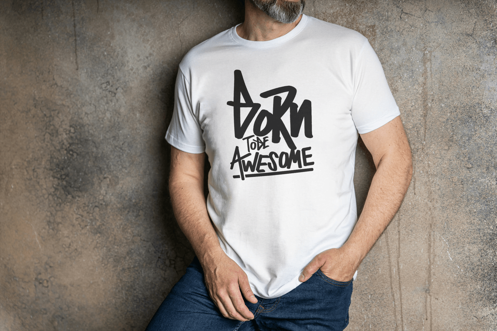 Born To Be Awesome: Inspirational Quote Tee - Essentia Attire