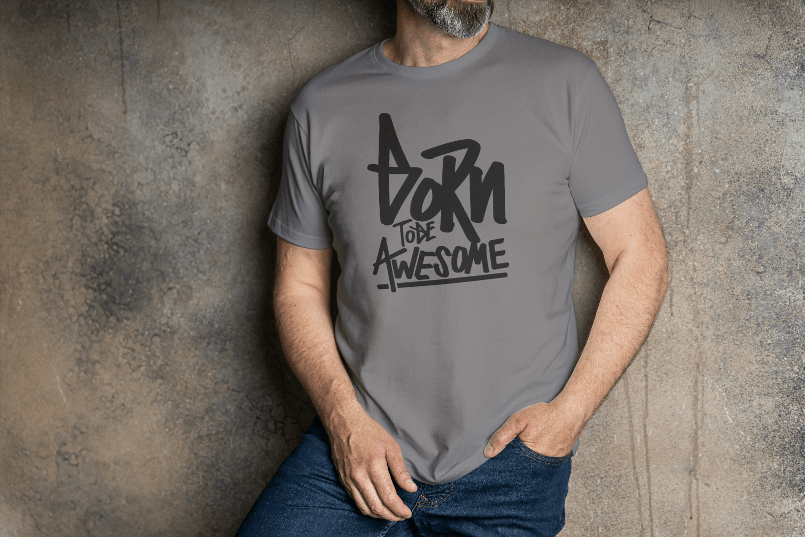 Born To Be Awesome: Inspirational Quote Tee - Essentia Attire