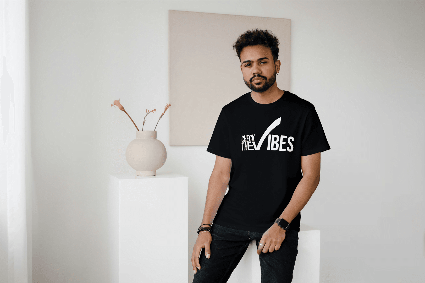 Check The Vibes: Positive Energy Tee - Essentia Attire