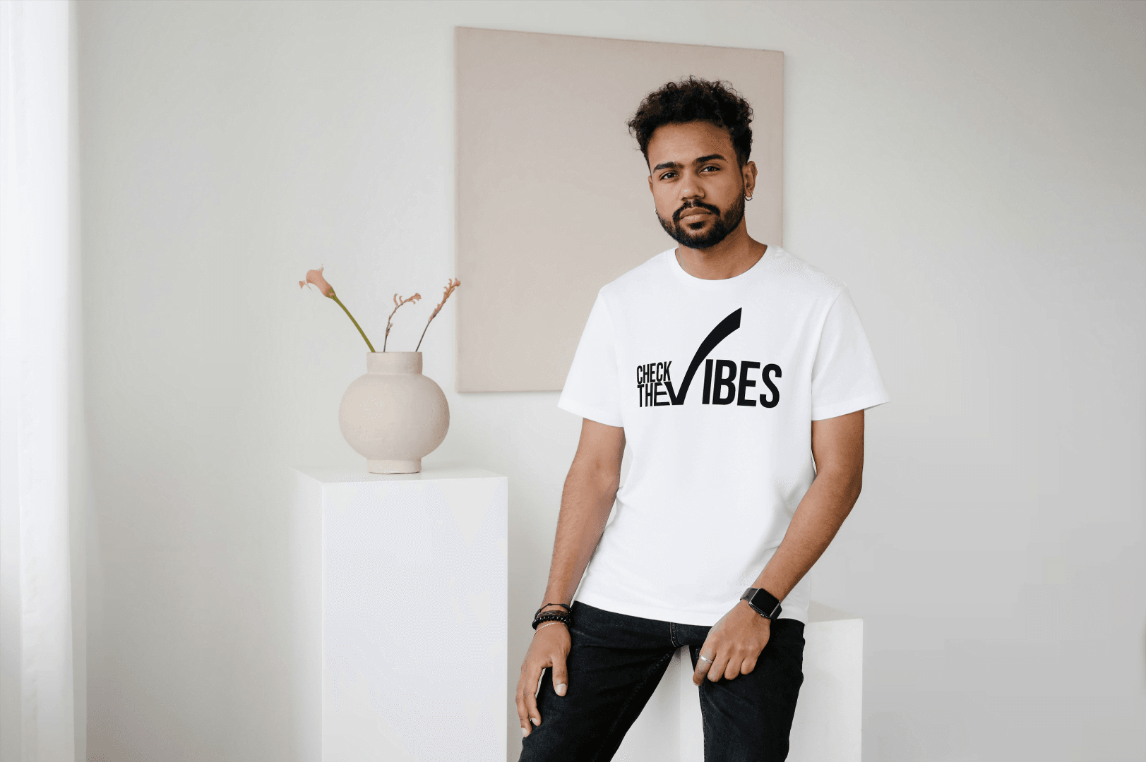 Check The Vibes: Positive Energy Tee - Essentia Attire