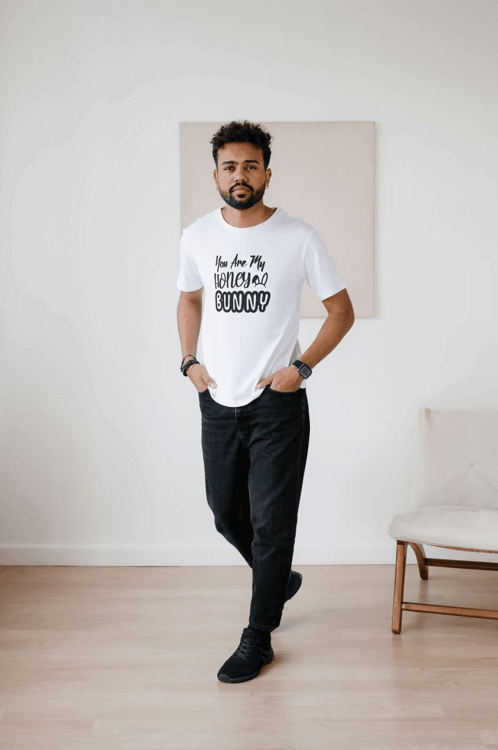 You Are My Honey Bunny: Cute Love Graphic Tee - Essentia Attire