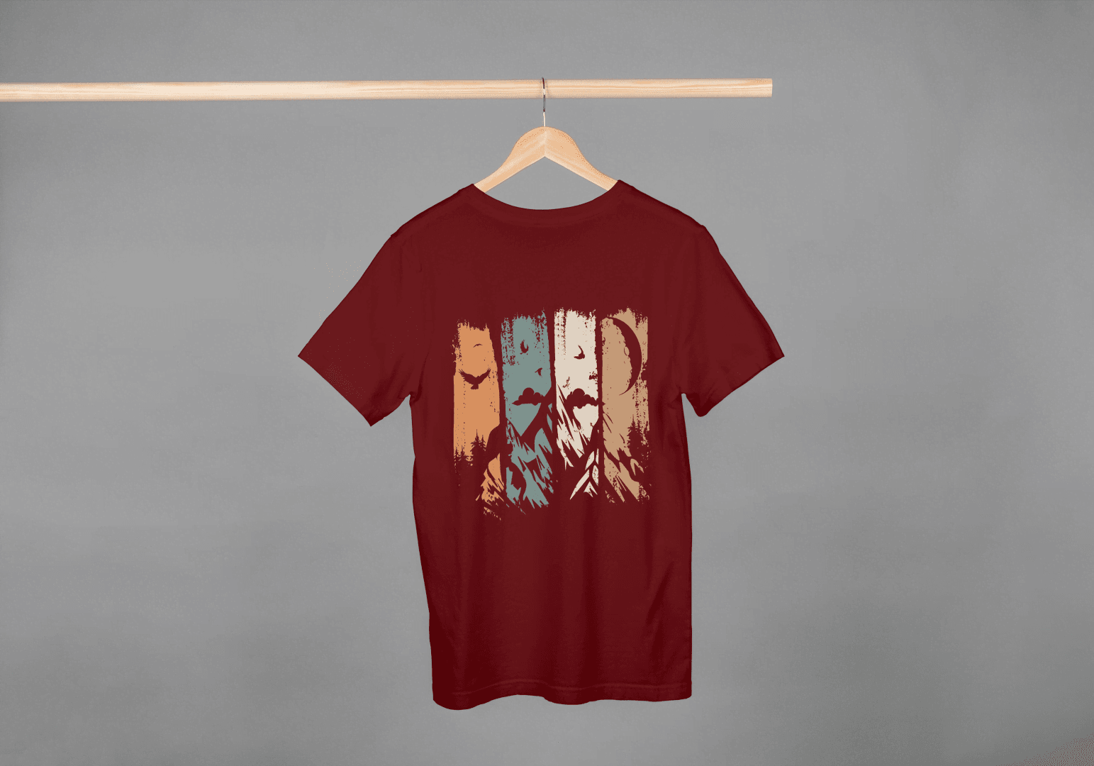 Mountain Landscape Graphic: Abstract Nature Tee - Essentia Attire
