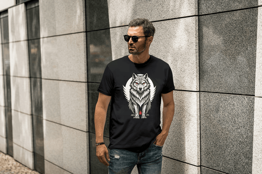 Predator Wolf Graphic Tee: Strong Animal Statement - Essentia Attire