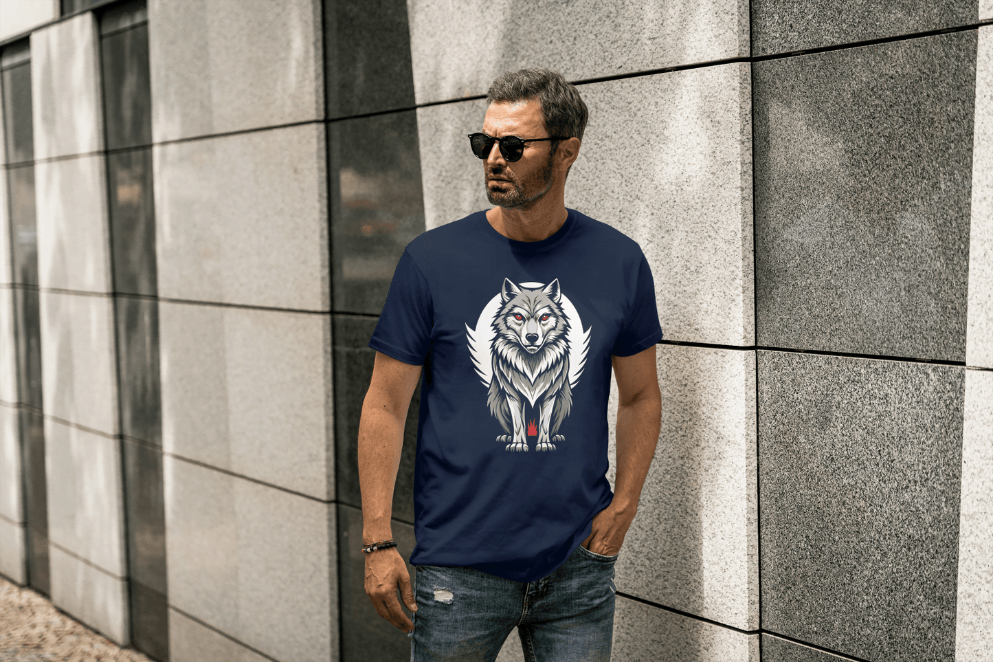 Predator Wolf Graphic Tee: Strong Animal Statement - Essentia Attire