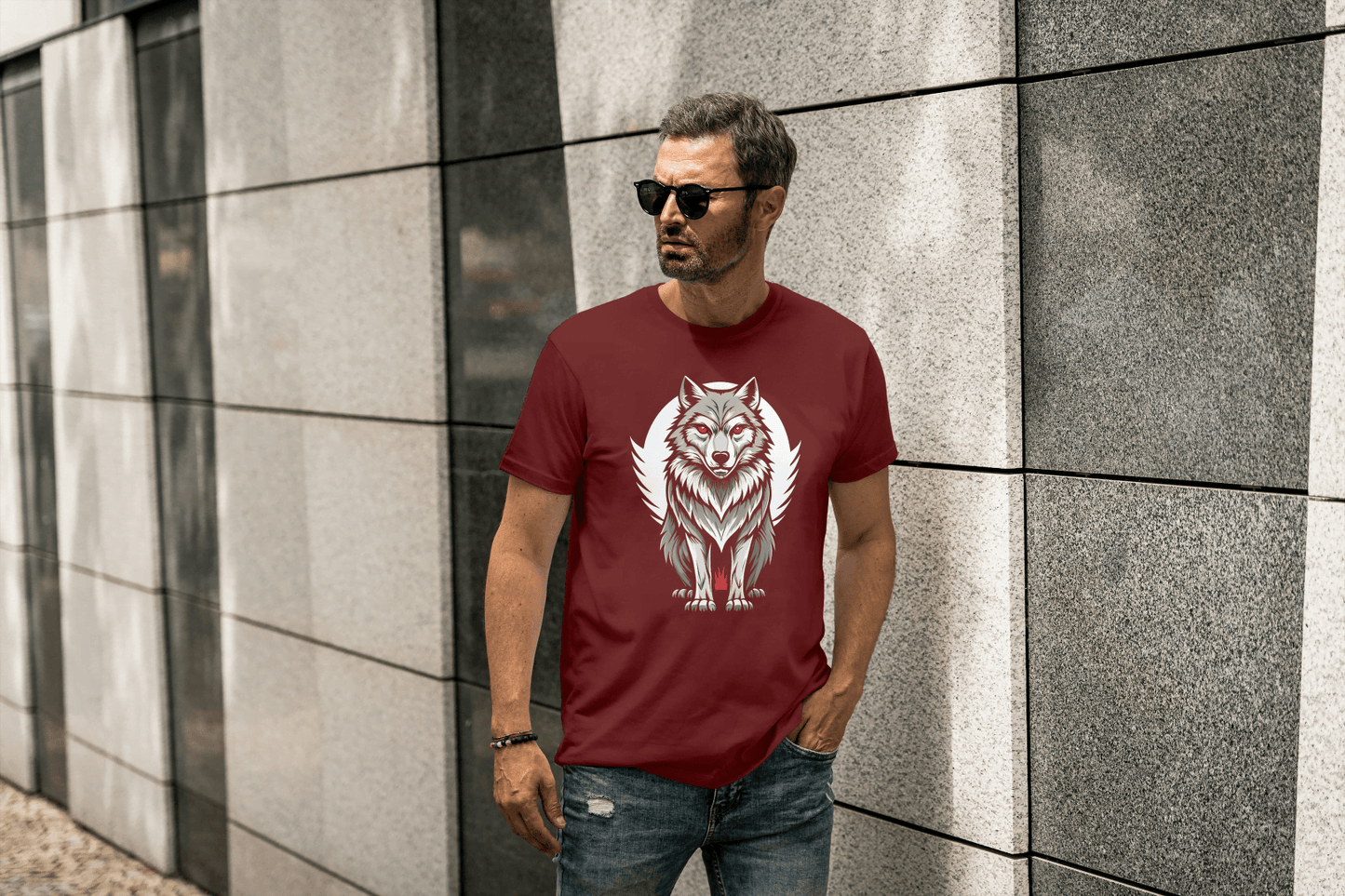 Predator Wolf Graphic Tee: Strong Animal Statement - Essentia Attire