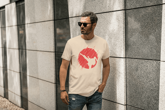 Martial Arts Kick Graphic: Dynamic Action Tee - Essentia Attire