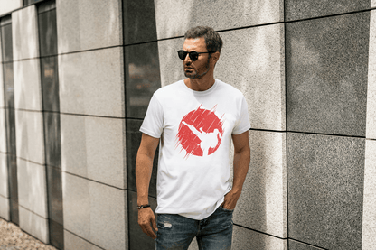 Martial Arts Kick Graphic: Dynamic Action Tee - Essentia Attire