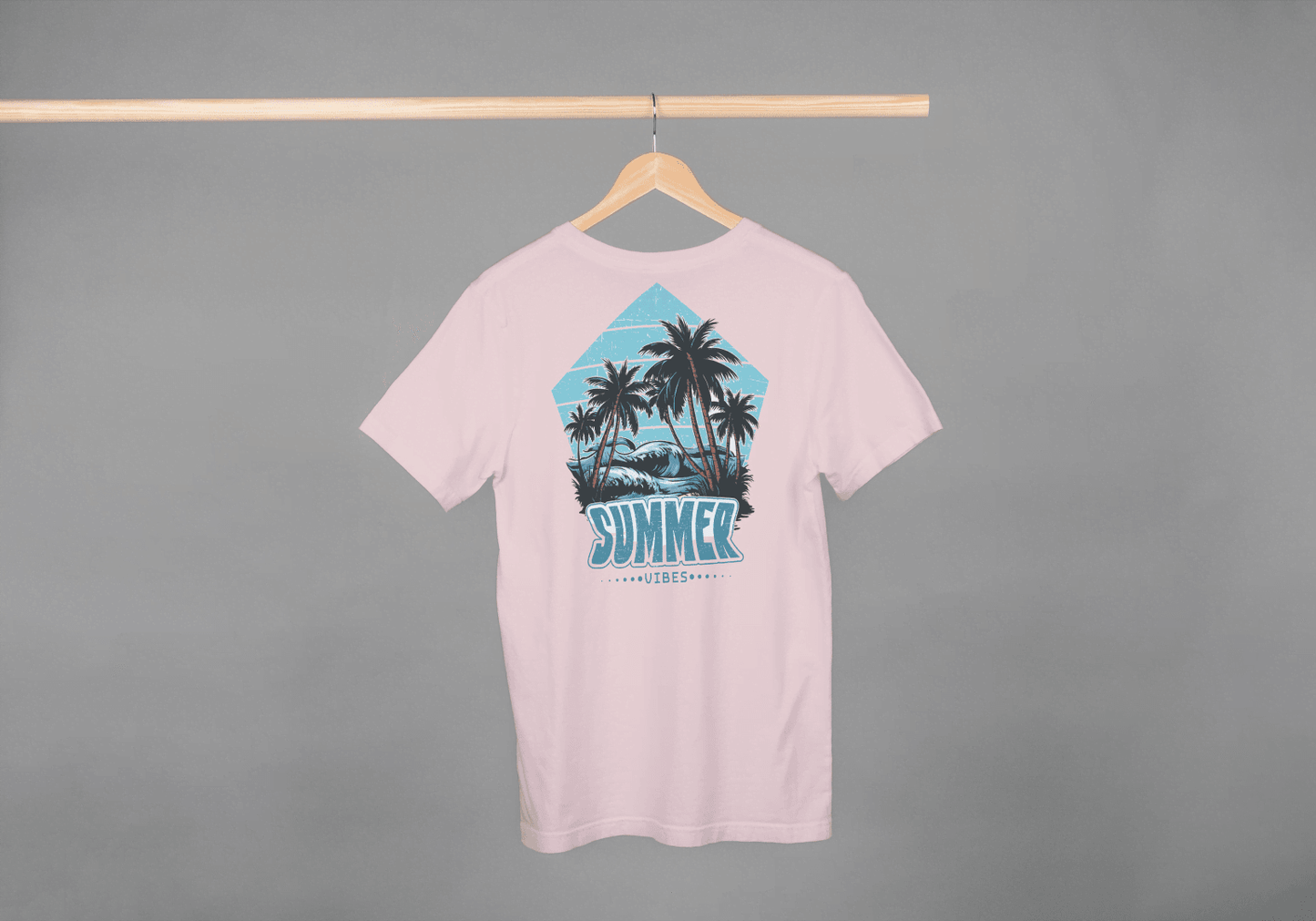 Quebec Summer Vibes Tee: Tropical Beach - Essentia Attire