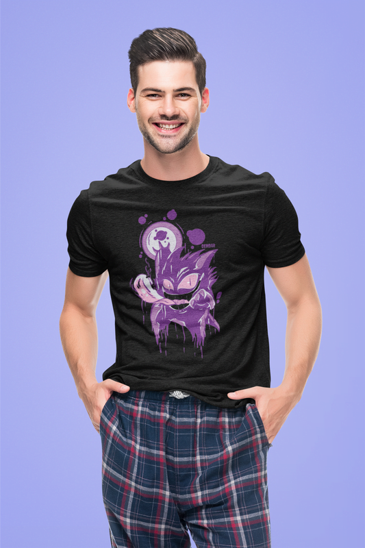 Gengar "Shadow Drip" Pokémon: Ghost Type Anime Graphic Tee - Essentia Attire