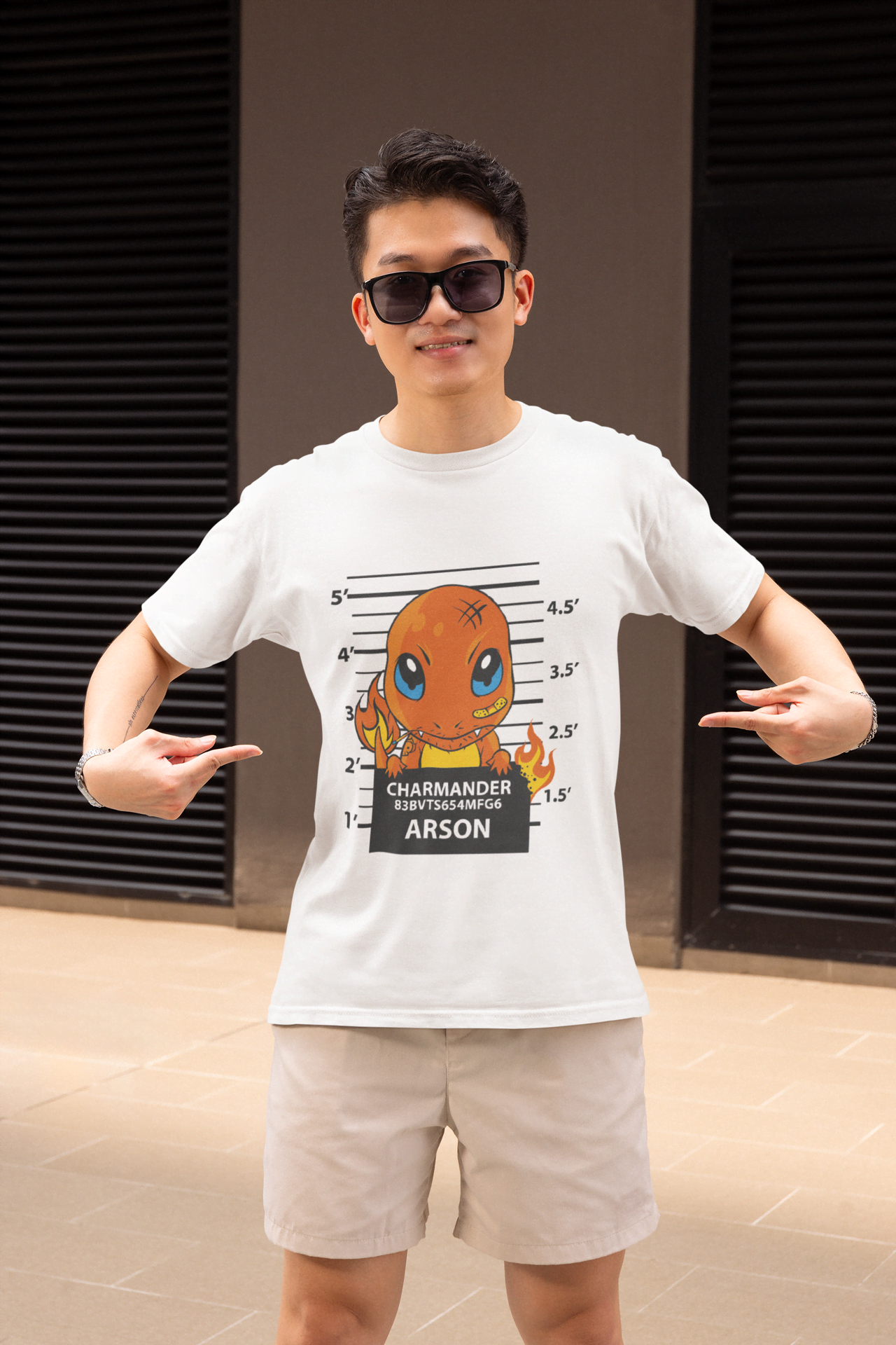 Charmander "Arrested for Arson" Pokémon: Fire Type Anime Graphic Tee - Essentia Attire