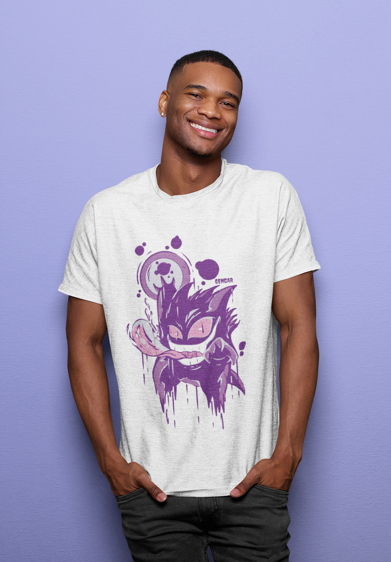 Gengar "Shadow Drip" Pokémon: Ghost Type Anime Graphic Tee - Essentia Attire