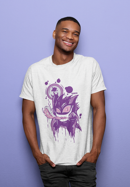 Gengar "Shadow Drip" Pokémon: Ghost Type Anime Graphic Tee - Essentia Attire