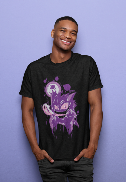 Gengar "Shadow Drip" Pokémon: Ghost Type Anime Graphic Tee - Essentia Attire